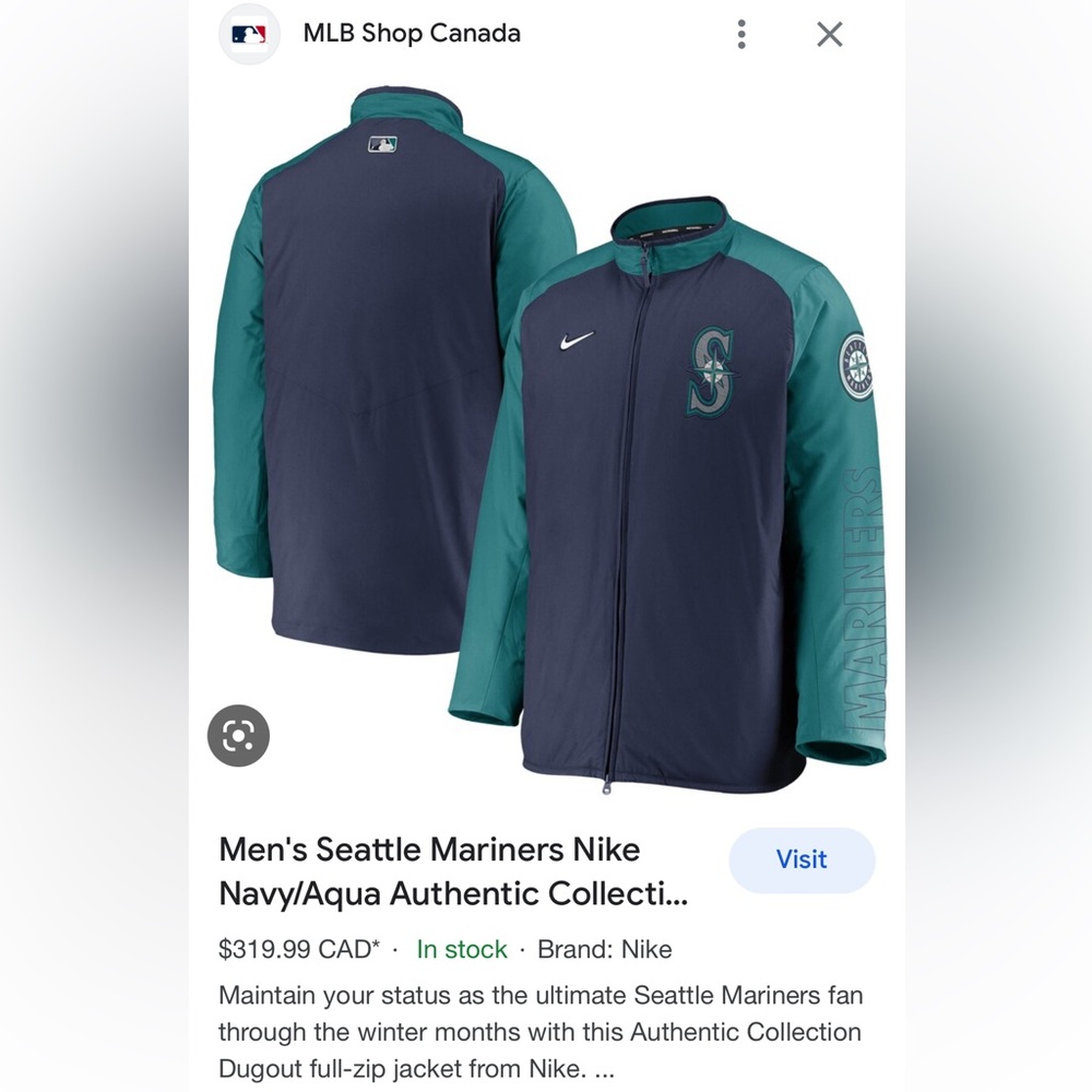Mike Authentic Baseball Dugout Jacket